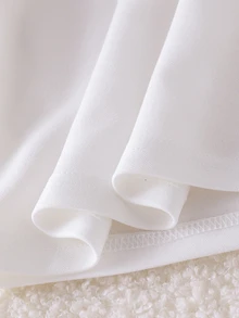 SHEIN 2件組少女 Polo 衫 + 長褲，學院風白色黑色馬術刺繡側條紋長袖 V 領休閒校服，適合秋季生日女孩運動風 - 黑色 - 查看 7