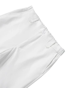 Manfinity Mode Men's Solid Color Straight Leg Casual Commuter Dress Pants - White - View 6