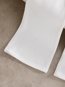SHEIN Vacaura 1件女童運動長褲，時尚簡約純色，適合日常穿著，適用秋冬季 - 白色 - 查看 7