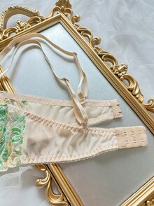 SHEIN 浪漫刺繡內衣套裝 2件組 - 彩色 - 查看 4