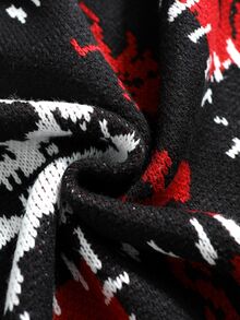 ROMWE MEN Men's V-Neck Dark Cool Skull Personalized Knit Vest - Multicolor - View 7