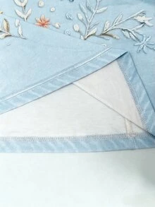 Selamara 女款花卉印花圓領長袖口袋休閒度假洋裝 - 彩色 - 查看 3