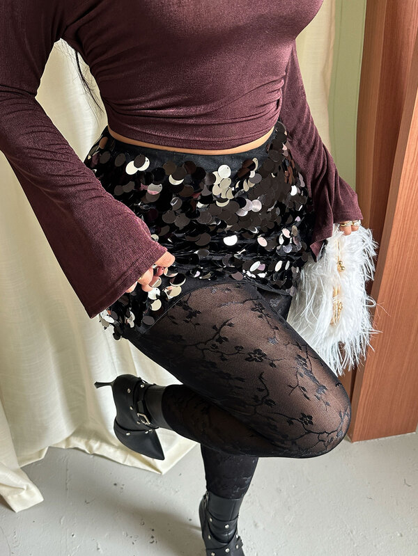 GalTyme Plus Size Sexy Lace Leggings For Date And Music Festival