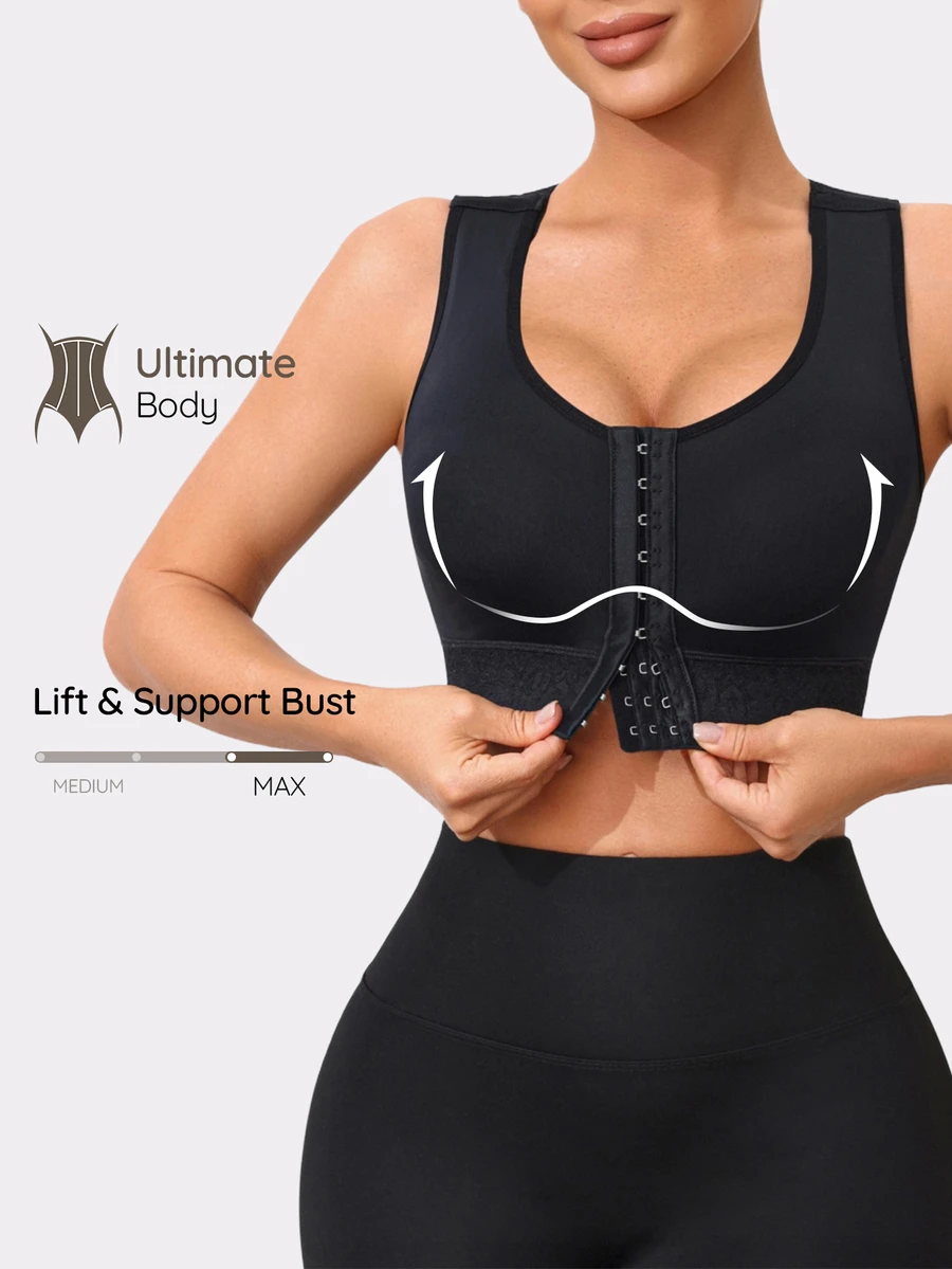 SHAPORA 1 áo ngực định hình phối ren 1 cái - màu đen - Xem 1