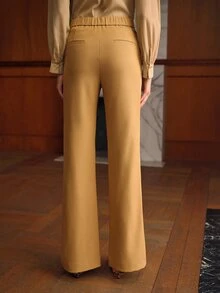MOTF PREMIUM COMMUTER SOLID COLOR VERSATILE SLANTED POCKET LONG PANTS - Apricot - View 3