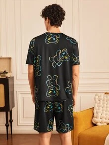 Provexi Provexi Happy Funny Cartoon Cute Quirky Men's Loungewear Set - Multicolor - View 2