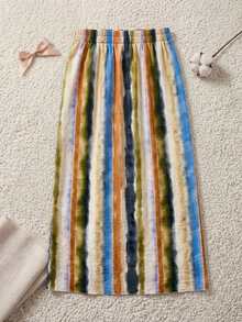 Dazy Plus Colorful A-Line Sexy Style Vacation Casual Long Skirt Fall - Multicolor - View 7
