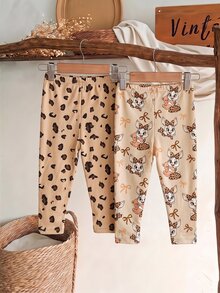 SHEIN 女嬰休閒百搭修身長褲 - 彩色 - 查看 7