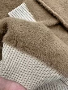 INAWLY One-Piece Thermal Lined Thickened Slim Fit Turtleneck Knit Top - Khaki - View 7