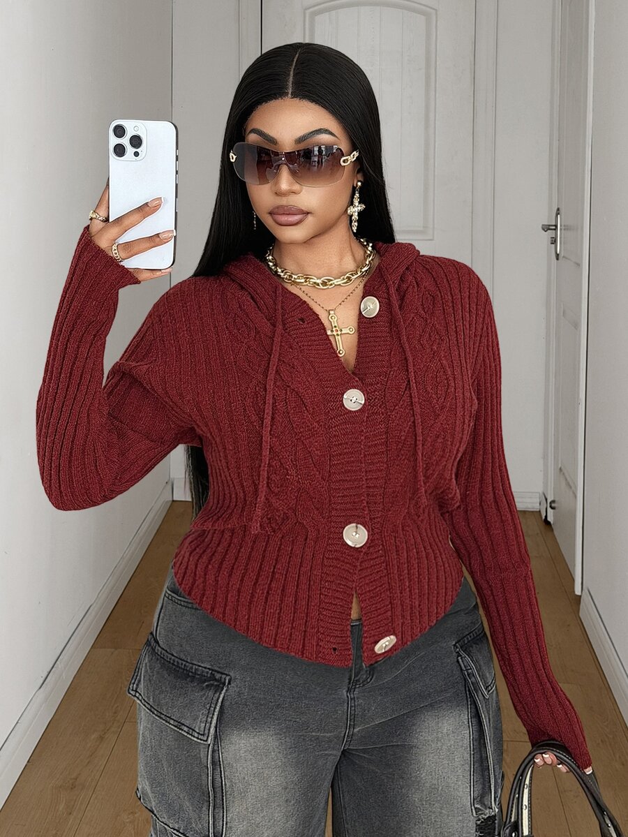 Maweii Plus Size Women's Sexy 2 In 1 Textured Fashion Pullover Sweater