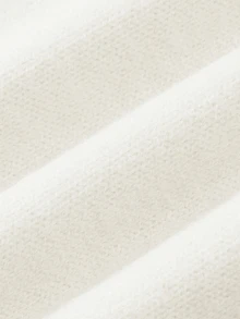 SHEIN 初秋女款修身腰交叉領針織長袖套頭毛衣 - 白色 - 查看 4