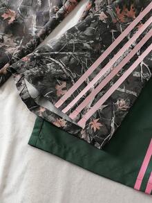青少年女孩彈性腰拼色休閒百搭日常穿著長褲 - 彩色 - 查看 7