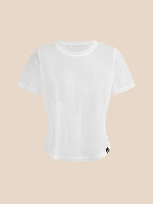 SHEIN Cheerettes 女款素色圓領短袖休閒健身運動T恤 - 彩色 - 查看 11