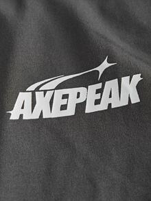 AXEPEAK 男士字母印花拼接運動街頭風長袖T恤 - 彩色 - 查看 4