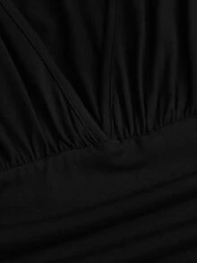 Sweetra New Waist-Cinching Top And High-Waist Straight-Leg Pants 2 Pieces Set, Suitable For Commuting And Street Wear - Black - View 8