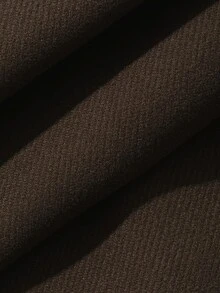 DAZY Women's Solid Color Zipper Front Jacket And Pants Casual 2 Pieces Set Fall - Chocolate Brown - View 3