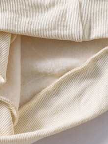 Teen Girl Casual Versatile Solid Color Sweatshirt, Autumn/Winter - Apricot - View 4