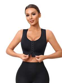 SHAPORA 1 áo ngực định hình phối ren 1 cái - màu đen - Xem 4