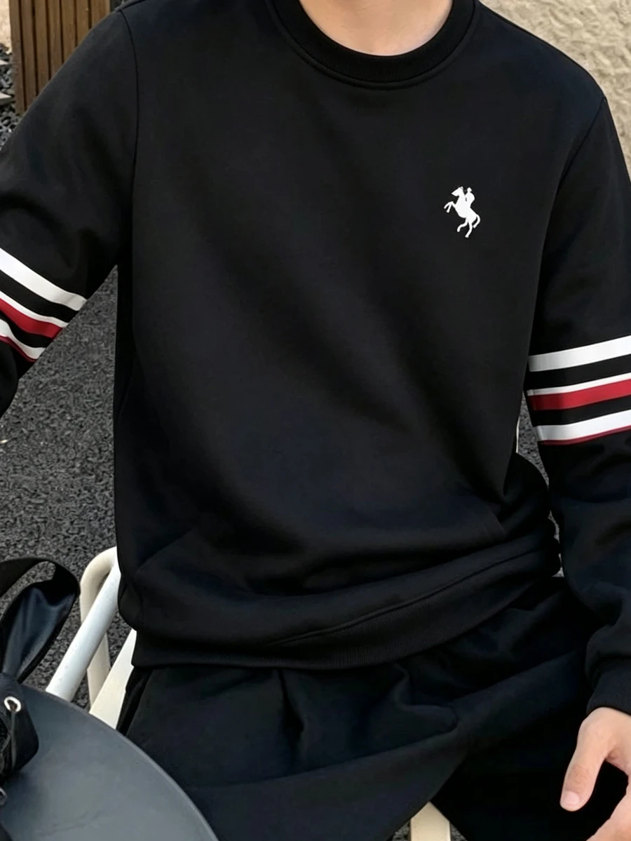 Casuvi Kids 男孩休閒簡約長袖T恤 - 彩色 - 查看 1