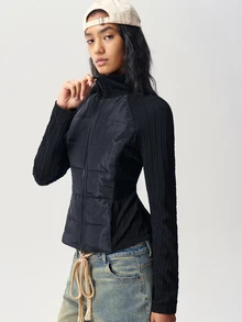 Bohemela Women's Winter Casual Versatile Jacket - Black - View 2