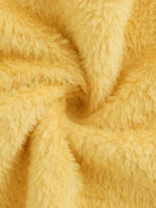 Cozy Pixies 2件組新生兒嬰兒休閒日常可愛圖案舒適刺繡毛絨圓領套頭長袖睡衣秋冬長褲家居服套裝 - 黃色 - 查看 6