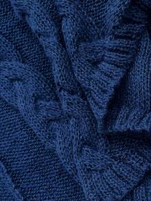 Sprig & Strand Sweater Wanita dengan Desain Leher Bulat yang Elegan - Biru - View 7