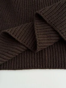 Rustia Plus Size Vintage Streetwear Off-Shoulder Long Sleeve Sweater Fall - Black - View 6
