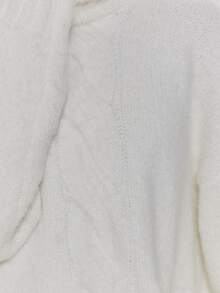 MUSERA Chunky Ribbed Turtle Neck Cable Knit Oversized Jumper Autumn Winter Fall Daily Everyday Essential Core Knitwear - White - View 6