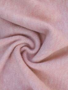 Linhara CURVE قطعة واحدة كارديجان نسائي مقاس كبير بتصميم بسيط وأنيق مع دانتيل متباين وأكمام طويلة من الصوف المحبوك السادة، مناسب للتنقل اليومي في فصلي الربيع والخريف - وردي - مشاهدة 5