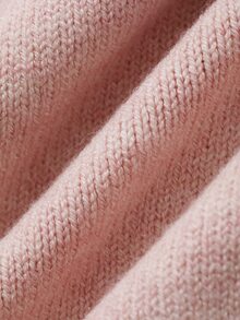 DAZY Autumn/Winter Knit Cute Puppy Pattern Loose Long Sleeve Top & Straight Leg Long Pajama Pants 2pcs Set Women's Sleepwear - Pink - View 14