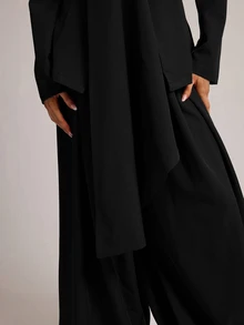 SHEIN BAE Fashionable Elegant Commuter Blazer - Black - View 7