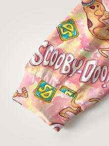 SCOOBY-DOO X SHEIN 大尺碼狗狗英文 Logo 趣味滿版印花圓領運動衫 秋季款 - 白色 - 查看 6