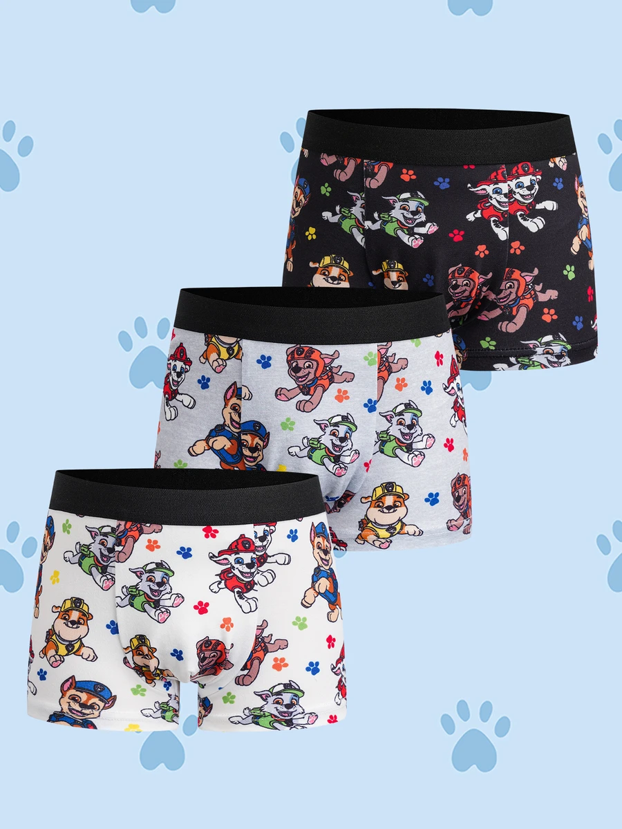 SHEIN | PAW Patrol Young Boy Cartoon Print Boxer Briefs - Multicolor - View 1