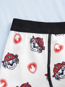 SHEIN | PAW Patrol Young Boy Cartoon Print Colorblock Casual Daily Boxer Briefs - White - View 7