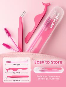 SHEGLAM Lash Essential Application Kit Brand Beauty Cosmetic Makeup For Women And Girls - Hot Pink - View 5