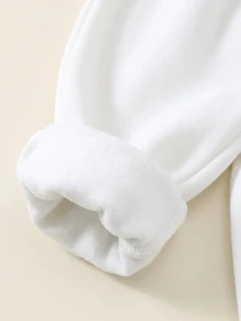 SHEIN 4件組男嬰秋冬抓絨內裡可愛休閒百搭簡約印花長褲，多件裝兒童運動慢跑褲 - 彩色 - 查看 6