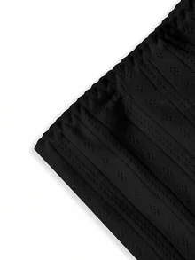 Ocili Women's Pure Cotton Knitted Jacquard Comfortable Patchwork Mini Lace Bow Decor Boxer Briefs - Black - View 10