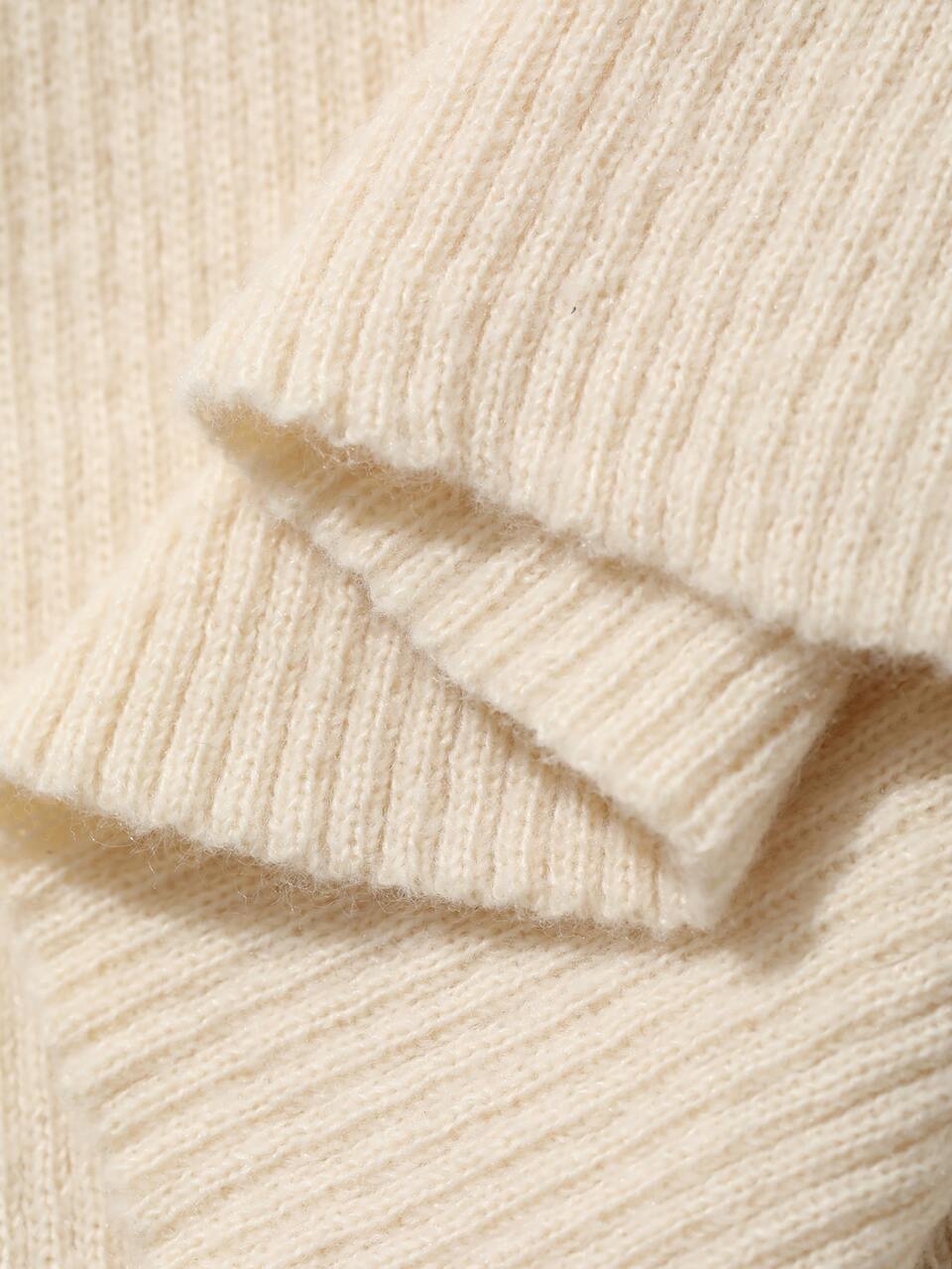 Women's Solid Color Loose Fit Slim Long Sleeve Crew Neck Casual Vacation Spring Autumn Pullover Knit Sweater