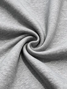 GlowEve CURVE Pearl Bow V-Neck Grey Loose Sweatshirt Women Lazy Soft Pullover Plus Size - Grey - View 6