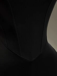 Amplova Women's Double Strap Thin Strap Backless One-Piece Tight Shorts - Black - View 6