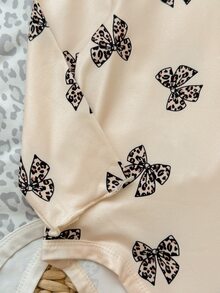 SHEIN (10件套，隨機獲贈5套)女嬰可愛針織花卉與條紋圖案長袖秋季連身衣套裝 - 彩色 - 查看 4