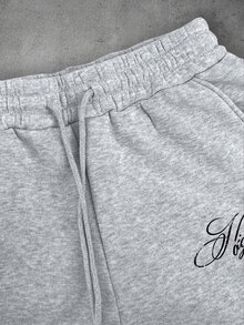 Manfinity EMRG Men's Plus Size Floral Print Sweatpants - Grey - View 6