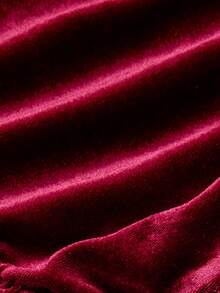 SHEIN 青少年女孩紅色露肩洋裝，優雅適合正式場合與休閒日常穿著，百搭款 - 紅色 - 查看 7