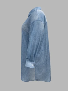 Vaclyn 2026 女款性感刺繡鏤空寬鬆海灘度假外套 - 藍色 - 查看 3