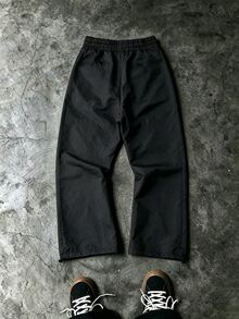 Gym Rark Men's Casual Loose Fit Sports Long Pants - Black - View 2