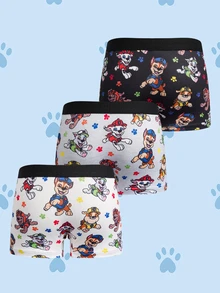 SHEIN | PAW Patrol Young Boy Cartoon Print Boxer Briefs - Multicolor - View 2