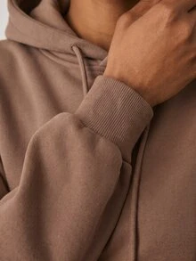 YARNWELL Sweatshirt Lengan Panjang Saku Ukuran Plus Fashion Kasual - Unta - View 6