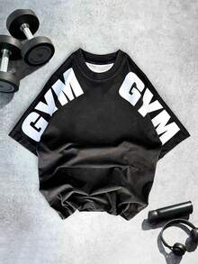 Gym Rark 男士字母圖案休閒日常旅行運動T恤 - 彩色 - 查看 1