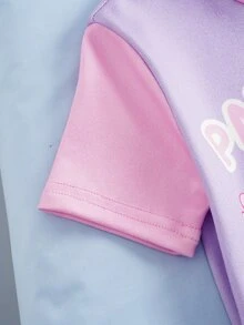 SHEIN | PAW Patrol Young Girl Cartoon Print Fitted Loungewear Set - Purple - View 5