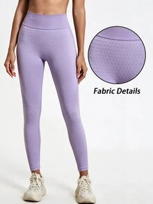 SHEIN Velisys 2pcs High Waist Seamless Sports Leggings - Multicolor - View 4